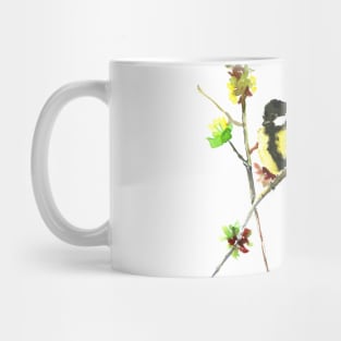 Great Tit Watercolor Bird Mug